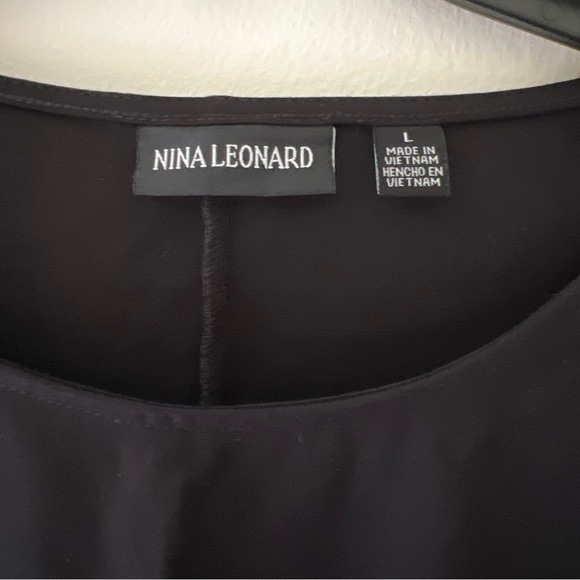 NWT! Nina Leonard 3/4 Ponte Shift Dress size Large - Picture 7 of 10